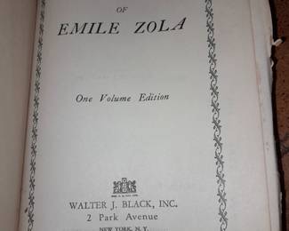 Antique 1927 Leather Bound "The Works Of Emile Zola" Book By Walter J. Black Co.