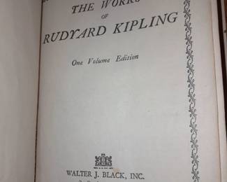 Antique Leather Bound "The Works Of Rudyard Kipling" Book By Walter J. Black Co.