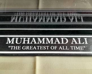 SPECTACULAR Pair Of Matched Everlast Boxing Gloves In Custom Display Cases Autographed By Muhammad Ali & Joe Frazier With&nbsp;Hand Painted Portraits & Signed By Doo S. Oh. (Certified By PSA/DNA & JSA).