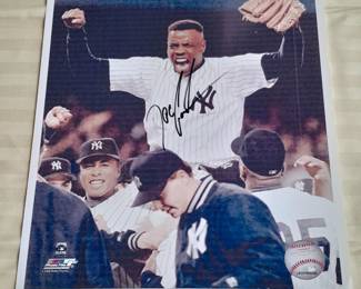 Photograph Of NY Yankees Doc Gooden #11 Autographed By Doc Gooden. (Uncertified). Measures 8.5x11.