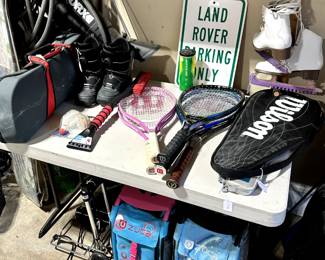 Sports equipment (tennis, golf, croquet, snowboard/ski, figure skating, etc.)