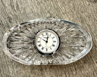 Waterford crystal clock paperweight