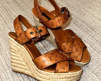 Louis Vuitton espadrille wedges