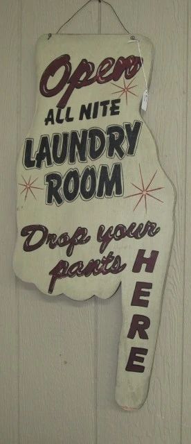Wood Laundry Sign