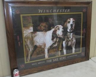 Winchester Advertising Picture in Oak Frame