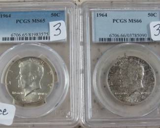 PCGS Graded Silver Kennedy Half Dollars