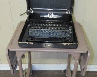 Corona Typewriter w/Table