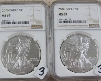NGC Graded Silver Eagles
