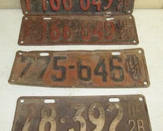 1920's License Plates