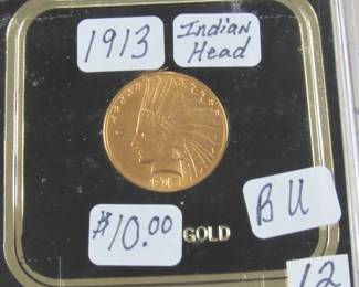 1913 Gold $10.00 Indian Head Coin