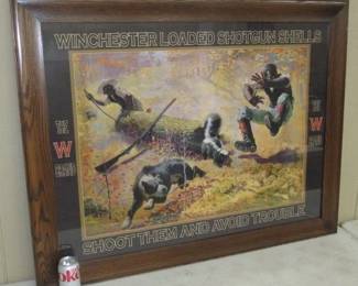 Winchester Advertising Picture in Oak Frame