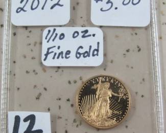 1/10 oz. Fine Gold Coin