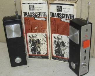 1970's Transceiver Walkie Talkies w/Boxes