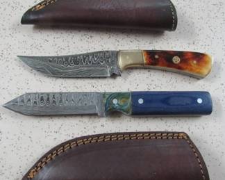 Damascus Steel Fixed Blade Knives