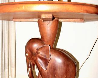 Solid wood, one large elephant table from Africa