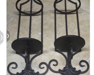 Iron vintage plant wall stands large 