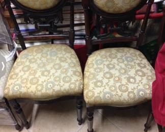 Pair vintage  Victorian chairs