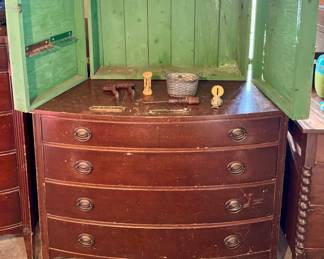 Antique 4-Drawer Dresser;  Vintage Storage Box