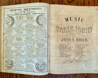 Antique Pressed Paged Music Book