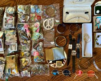 Buttons;  Bracelets;  Watches;  Glasses;  More Jewelry!