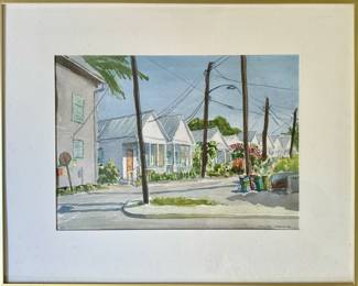Key West Watercolor by Grand Rapids Artist Walter H. McBride