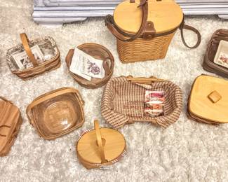 Longaberger Baskets In Excellent Condition with Inserts