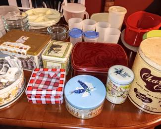 Collectible Tins and Vintage Tupperware 