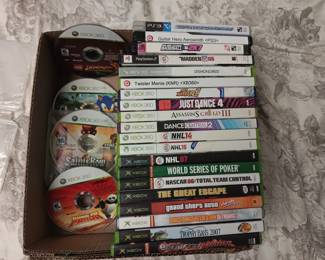20 Xbox 360 and a few Playstation  2 and 3 games