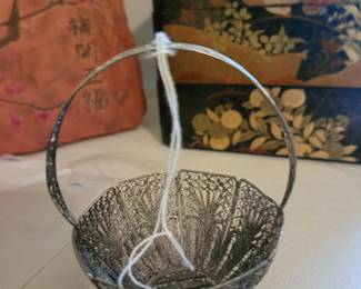 Spun Silver Basket (small)