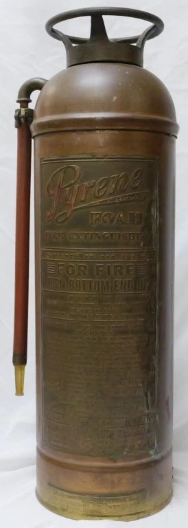 102 - Vintage Pyrene Foam Fire Extinguisher 23"

