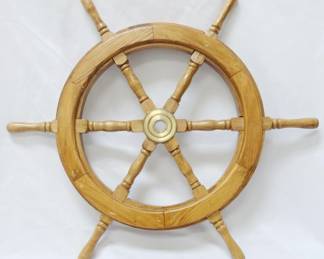 17 - Wooden Ship wheel Wall Art 20"
