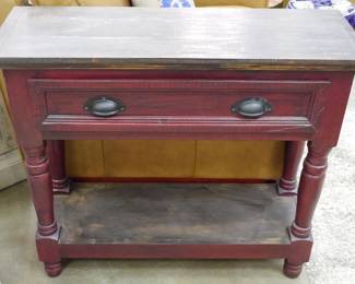 224 - Red Table with drawer 30x34x12
