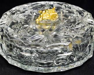 197 - Crystal Glass Box with lid 2x5"
