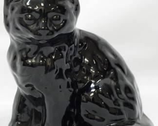 62 - Mosser Glass Black Cat Figure 3"
