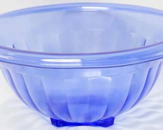 24 - Vintage Blue Glass Mixing Bowl 3x8"
