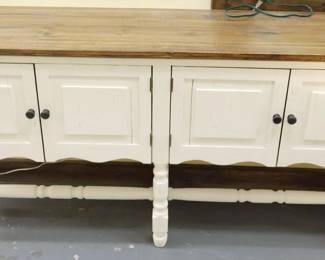 220 - Painted Wood Finish Top Console 34.5x71x16
