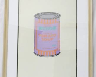 66 - Soup Can Frame by Banksy 27.5x21.5
