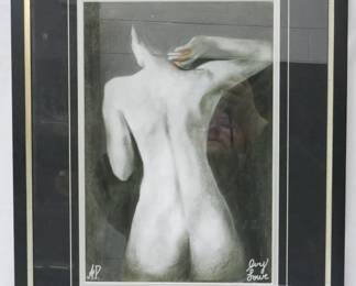 92 - Nude Print Signed by Ivy Lowe 22x17

