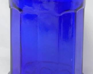 14 - Blue Glass Sugar Holder 6"
