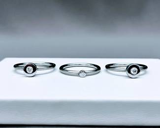 Diamond Solitaire Stacking Set Of 3 Rings