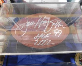 Dan Hampton Signed football