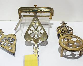 19th Century English Brass Trivets