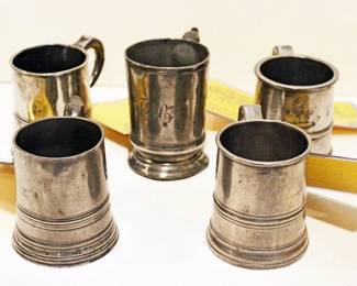 19th Century English Pewter Pub Pots