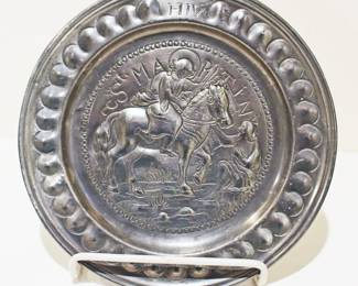 19th Century German Pewter Plate
