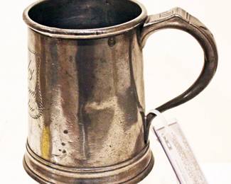 19th Century English Pewter Pub Pot