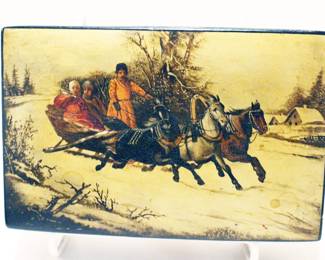 19th Century Russian Lacquer Box