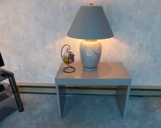 Side table, lamp