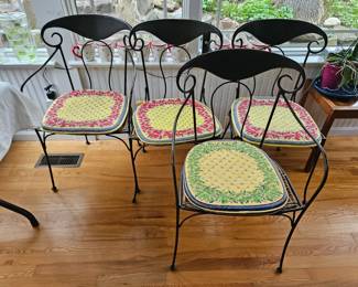 Grange Wicker Wrought iron chairs