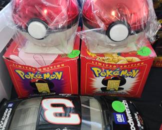 Pokémon and Nascar memorabilia 