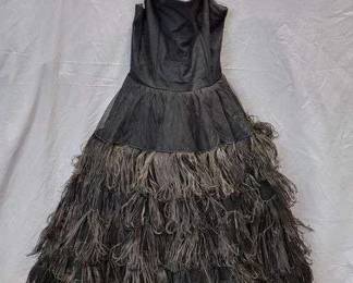 380 Vintage Ostrich Feather Dress